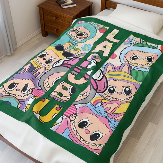 Discover Labubu Blanket Cute Kawaii Plush Throw for Kids Fans and Collectors