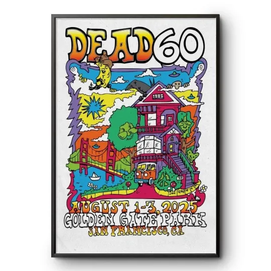 Discover Dead & Company Golden Gate Park San Francisco CA Aug 1-3 2025 Poster