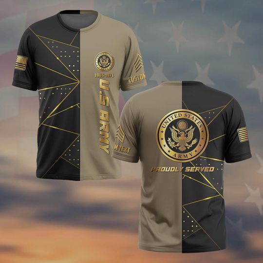 Discover Customized U.S Veteran Proudly Served 3D shirt
