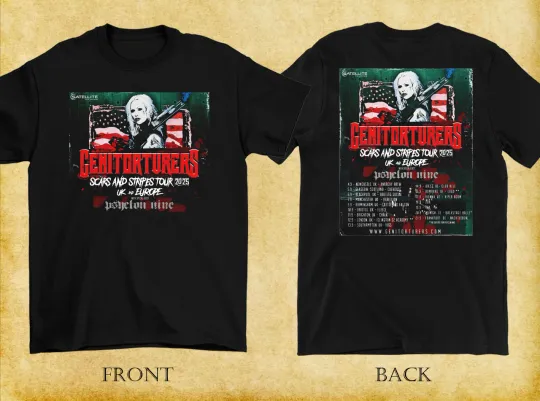 Discover 2 Sides Genitorturers Band 2025 EU & UK Tour Shirt Black Unisex S-4XL 1A0153