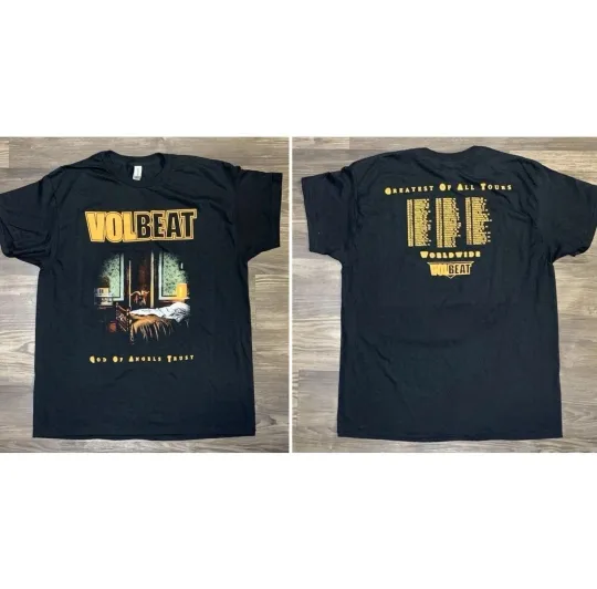 Discover Volbeat 2025 God Of Angels Trust Concert Tour T-Shirt Reprint