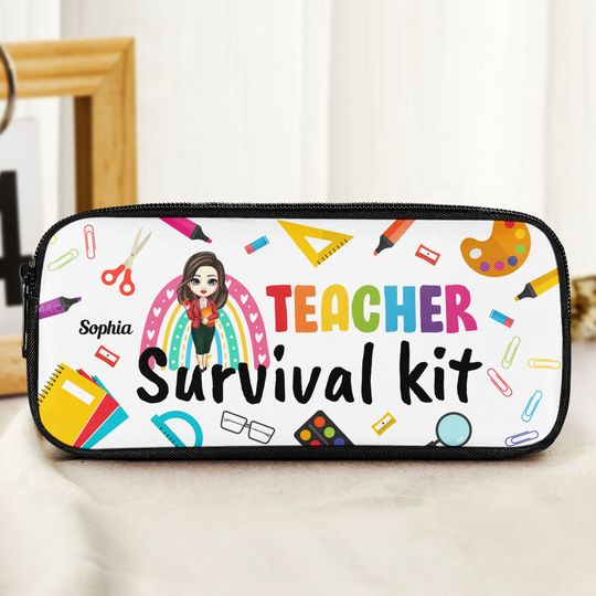 Discover Teacher Survival Kit - Personalized Pencil Case