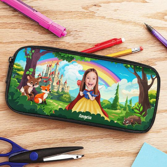 Discover Custom Face With Adorable Princess - Personalized Photo Pencil Case