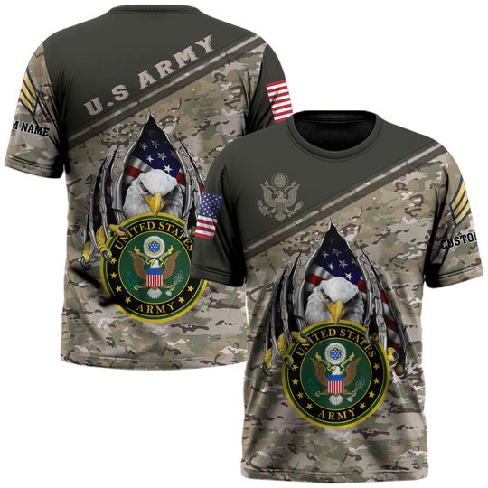 Discover Customized U.S Veteran  3D shirt