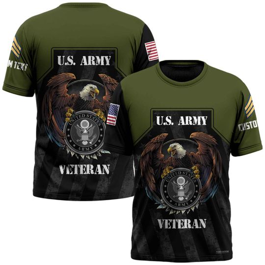 Discover Personalized U.S. Veteran 3D shirt