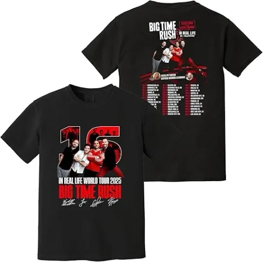 Discover Big Times Rushs 2025 Tour Shirt in Real Life Worldwide, Concert Graphic Unisex