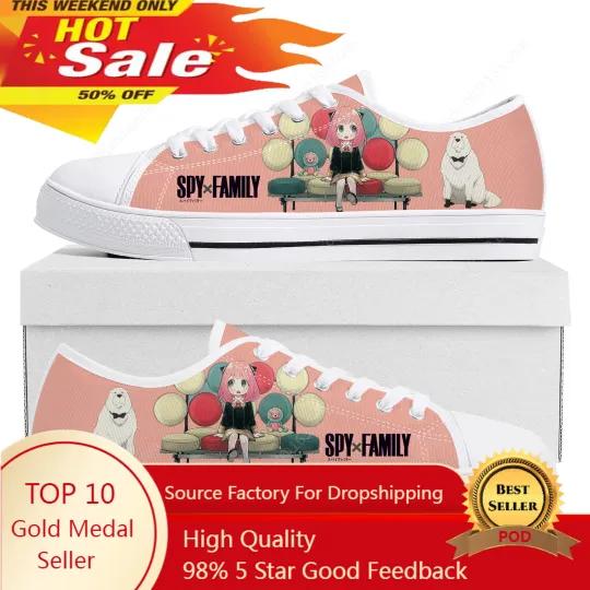 Discover XFamily Anya Forger Anime Low Top Sneakers
