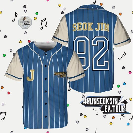 Discover Summer New Arrive style Run SeokJin Ep Tour Baseball Jersey