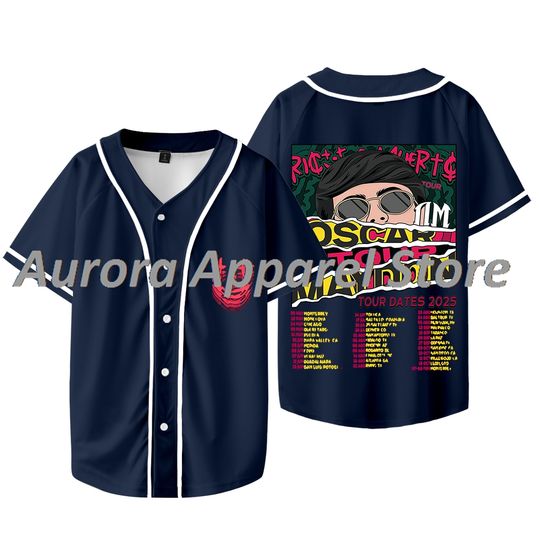 Discover Oscar Maydon Rico o Muerto Tour Merch Baseball Jersey