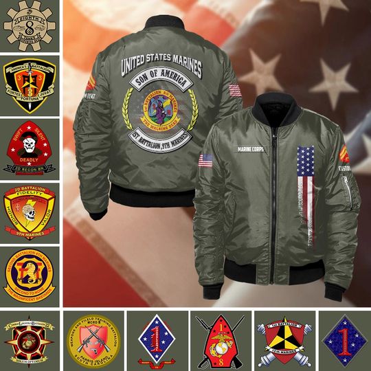Discover Customized U.S Marines Battalions – Son Of America Bomber Jacket
