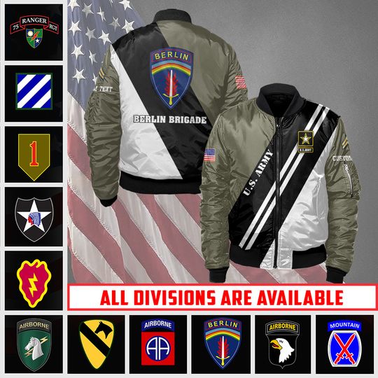 Discover Customized Army Divisions Bomber Jacket