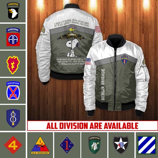 Discover Customized Army Divisons Bomber Jacket