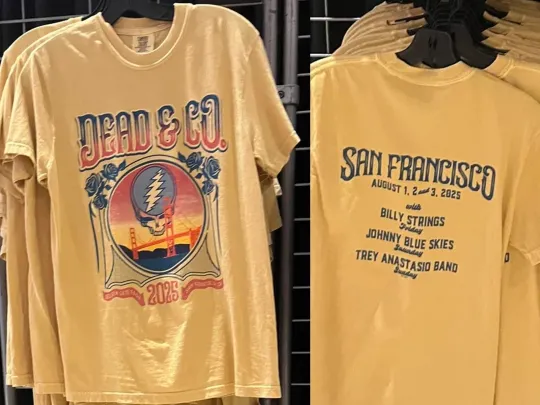 Discover Dead and Company Golden Gate Park 2025 Celebrating 60 Years T-Shirt