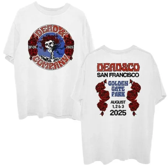 Discover Dead and Company San Francisco Merch August 2025 Even T-shirt