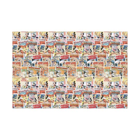 Discover Vintage Disneyyy Stamp Gift Wrapping Paper