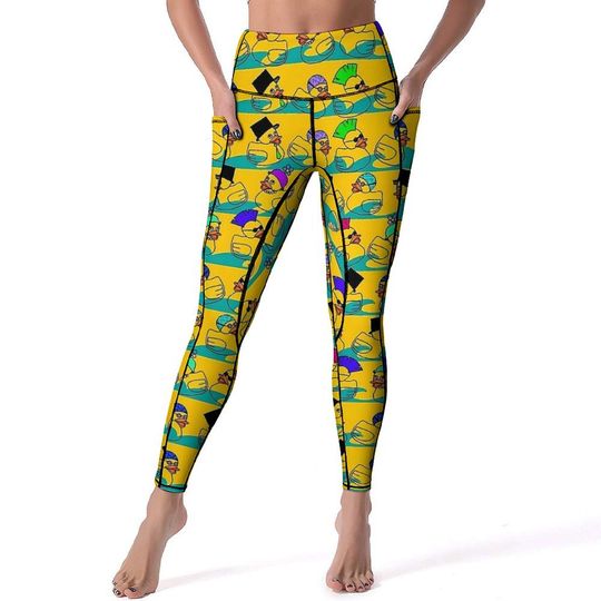 Discover Funny Rubber Ducks Print Leggings