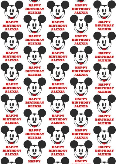 Discover Mickeyy mouse Personalised Birthday Wrapping Paper, Donald Duckk Gift Wrap