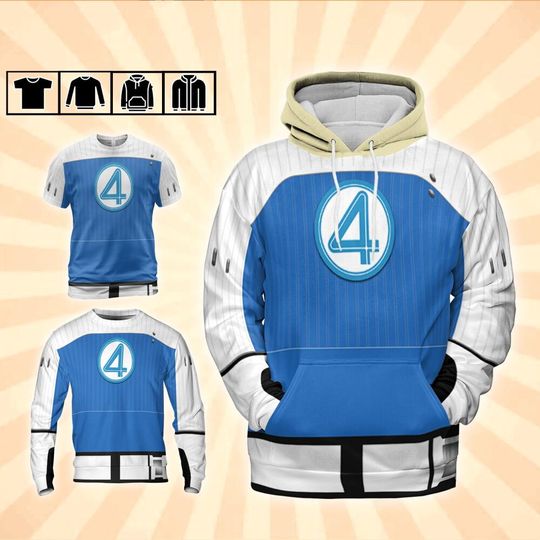 Discover Cosplay F4 Human Torch Hoodie Fan Costume for Halloween, Conventions Nerdy Outfit