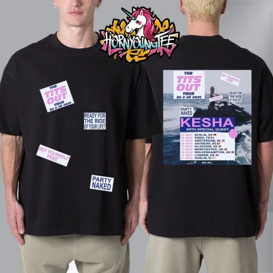 Discover 2025 Kesha The Tits Out Tour 2025 Concert Unisex T-Shirt