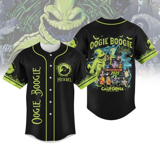 Discover Custom Oogiee Boogiee Bash 2025 Baseball Shirt, Disneyyy Halloween Shirt, Mickeyy's Not So Scary, Halloween Party Shirt, Boogie Man Jersey