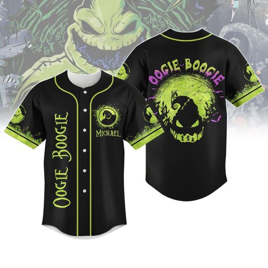 Discover Vintage Oogiee Boogiee Bash 2025 Baseball Shirt, Halloween Baseball Jersey, Disneyyy Halloween Party, Nightmare Before Christmas Jersey