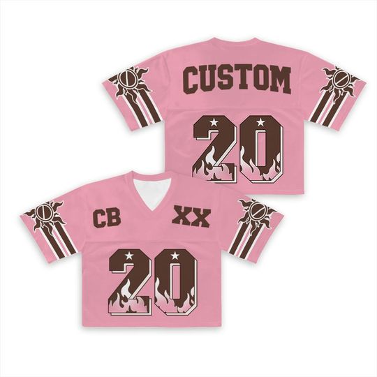 Discover Custom Pink Mesh Football Jersey with Name and Number, Concert Outfit, Game Day Shirt