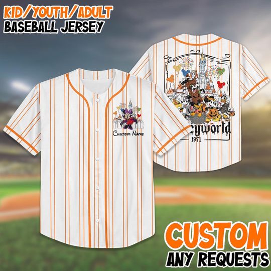 Discover Custom Disneyyy Minniee Mouse Disneyyy Baseball Jersey, Halloween Shirt for Family Trip