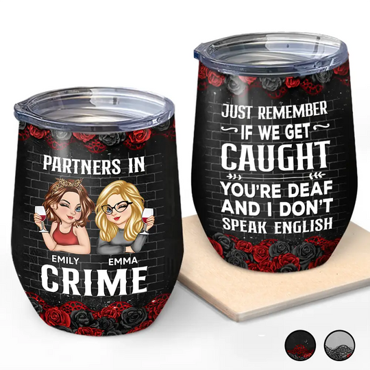 Discover Bestie Partners In Crime - Personalized Wine Tumbler