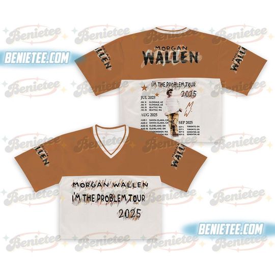 Discover Wallen Western Croptop Football Jersey Mesh, Tour 2025 Croptop Football Jersey Mesh