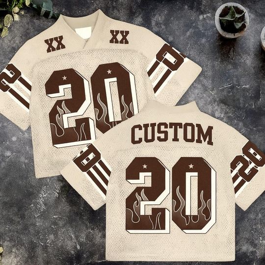 Discover Custom Football Jersey with Name and Number  Personalized Concert & Game Day Outfit.