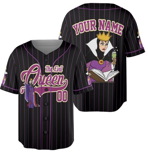 Discover Custom Villains Halloween Collection Baseball, Personalized Maleficent Evil Queenn Ursula Cruella Baseball Jersey for Halloween Family