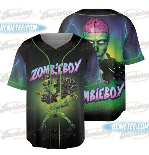Discover Zombie Boy Unisex Barnard Jersey, Ld ga Monsters Never Die Tee Baseball Jersey