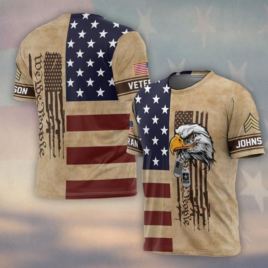 Discover Customized U.S Veteran We The People 3D shirt