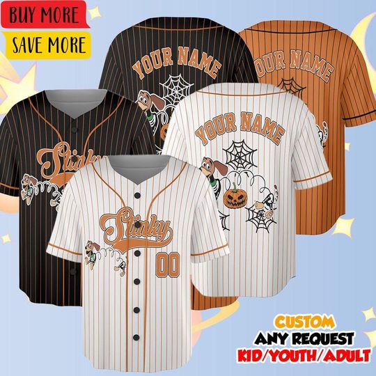 Discover Custom toy stories Characters Skeleton Halloween Collection Baseball Jersey
