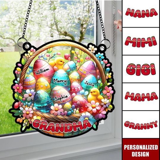 Discover Personalized Easter Egg Suncatcher Ornament-Gifts For Grandma