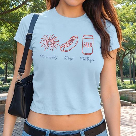 Discover Fireworks Dogs Tallboys, Secret Message FDT Fourth of July Crop Top, Liberal Patriotic Fourth of July Babytee, Anti MAGA Fuck Trump Tee