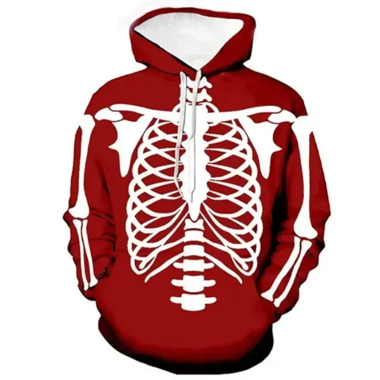 Discover Adult Halloween grab peripheral plush men's casual fashion versatile sweater digital printing 3D hooded sweater