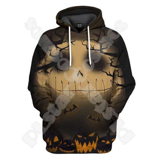 Discover Halloween Cosplay Skull Horror Terror Movie Vintage Funny Retro Streetwear 3DPrint Harajuku Pullover Casual Jacket Hoodies H5