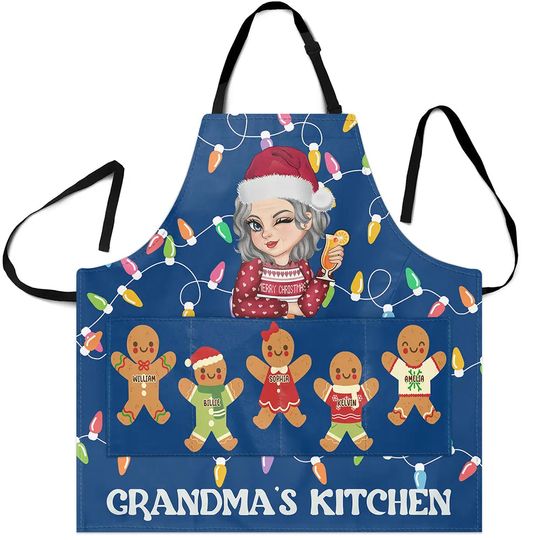 Discover Gingerbread Christmas Grandma's Kitchen - Personalized Apron