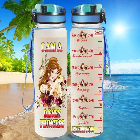Discover Bellee Disneyyy Princess Water Bottle 32oz, Beautyy and The Beastt Water Cup