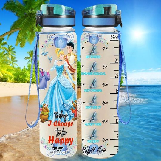 Discover Cinde Disneyyy Princess Water Bottle 32oz, Cinde Water Bottle