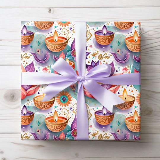Discover Diwali Festival Wrapping Papers, Hindu Lights Celebration, Dharma Victory Gift Wrap