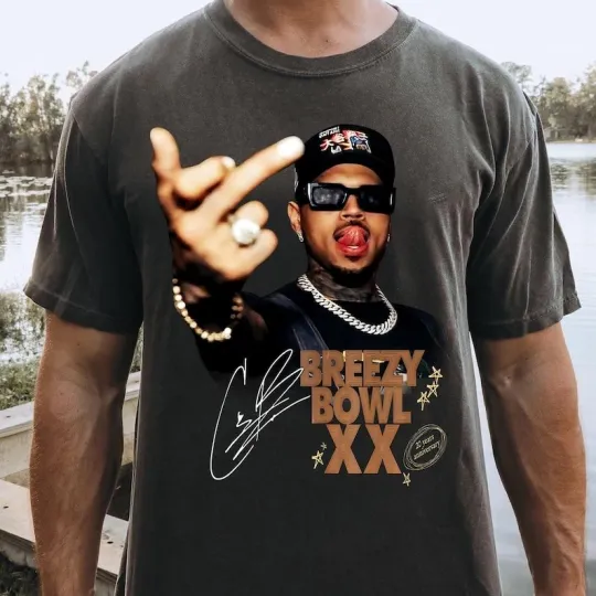 Discover Chris Brown Merch 2025 Shirt, Chris Brown Tour Breezy Bowl Xx Shirt, Fan Gift