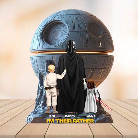 Discover Personalized Best Dad Gift For Dad, Custom Starr Warss Family Acrylic Plaque, Darthh Vaderr
