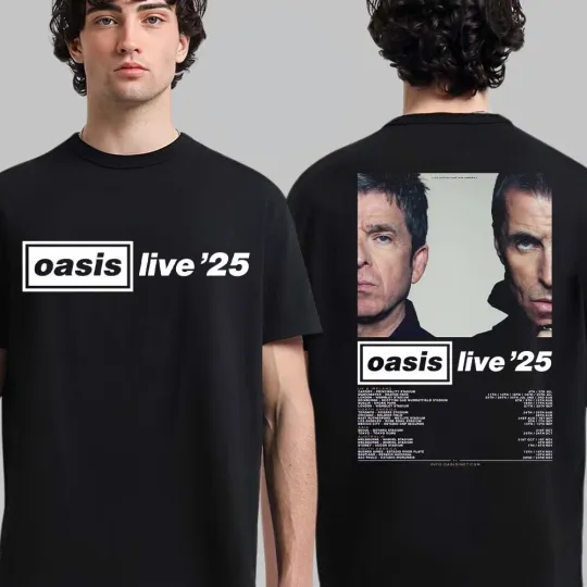 Discover Live 25 Tour Style Shirt Two Sided Schedule Design Unisex Tee