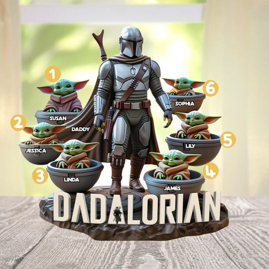 Discover Dadalorian Acrylic Plaque, Personalized Starr Warss Dad Gift, Custom Mandalorian Plaque, Unique Father's Day Gift, Father's Day Gift