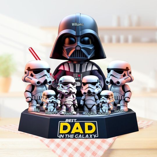 Discover Best Dad In The Galaxy Acrylic Plaque, Custom SciFi Dad Gift, Personalized Star Display, Father's Day Desk Decor, Father's Day Gifft