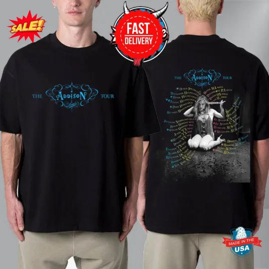 Discover Addison Rae The Addison Tour 2025 Poster Schedule Tour Dates T Shirt