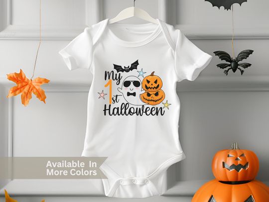 Discover My 1st Halloween Onesie, Baby Boy Halloween Outfit