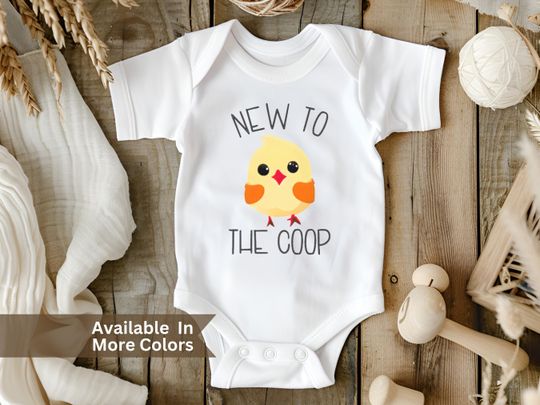 Discover New To The Coop Baby Onesie, Chicken Baby Onesie